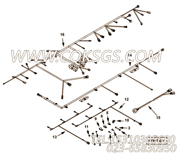 【ETR CNT MDL WRG线束】康明斯CUMMINS柴油机的4964192 ETR CNT MDL WRG线束
