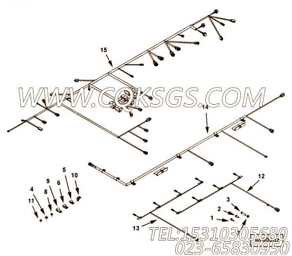 【ETR CNT MDL WRG线束】康明斯CUMMINS柴油机的4951991 ETR CNT MDL WRG线束