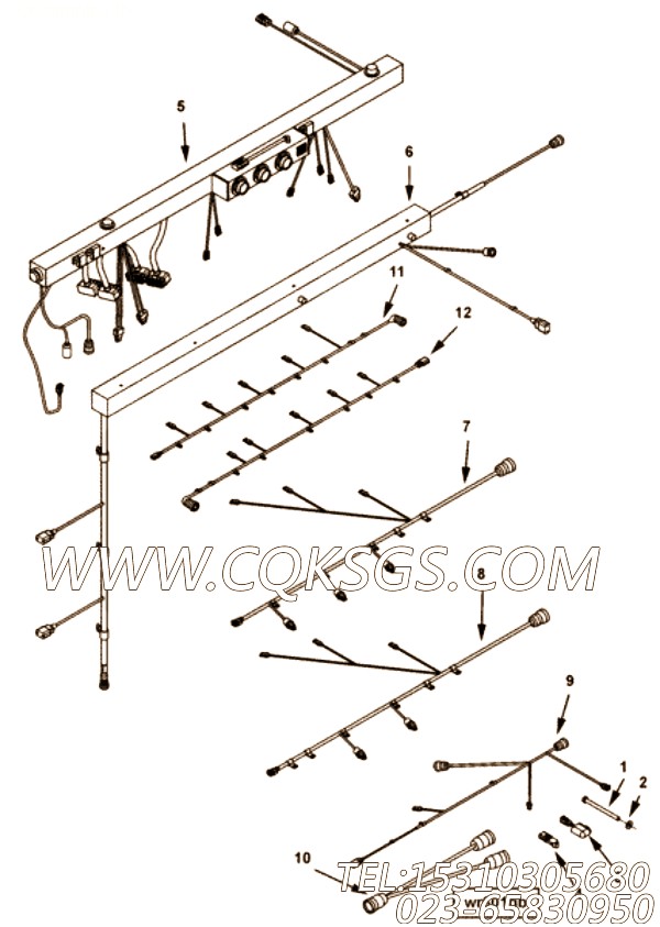 【线束】康明斯CUMMINS柴油机的4956530 线束