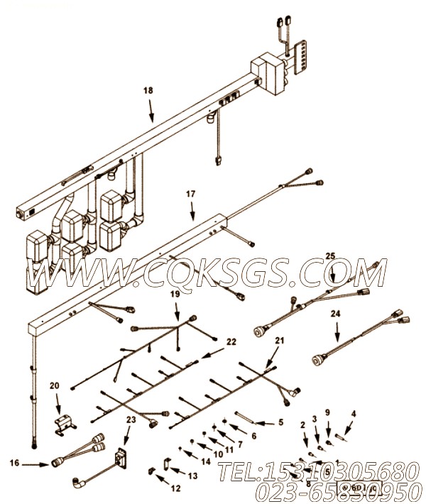 【ETR CNT MDL WRG线束】康明斯CUMMINS柴油机的4951964 ETR CNT MDL WRG线束