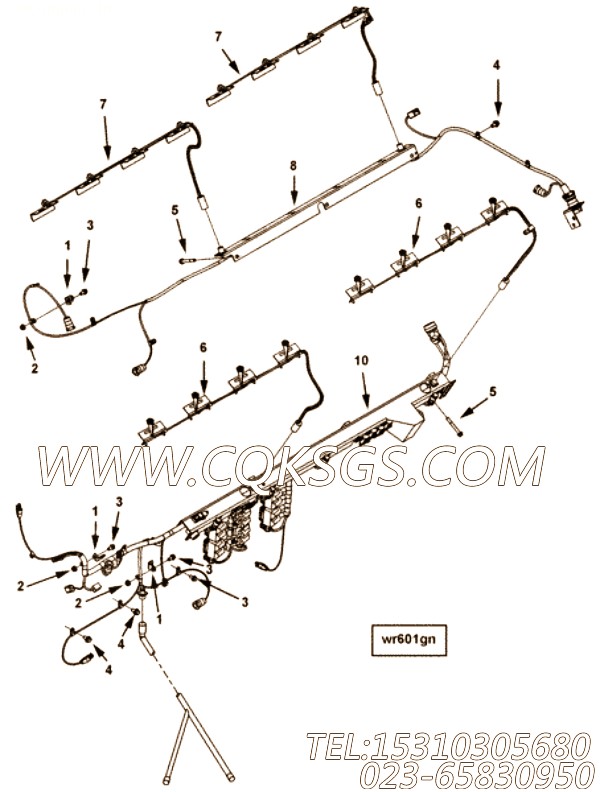 【ETR CNT MDL WRG线束】康明斯CUMMINS柴油机的4964236 ETR CNT MDL WRG线束