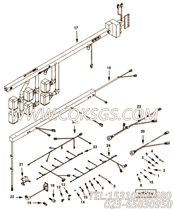 【ETR CNT MDL WRG线束】康明斯CUMMINS柴油机的4924742 ETR CNT MDL WRG线束