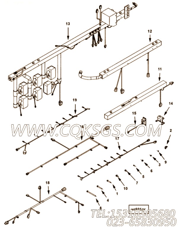 【ETR CNT MDL WRG线束】康明斯CUMMINS柴油机的4964242 ETR CNT MDL WRG线束