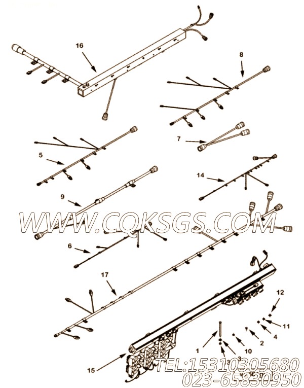 【ETR CNT MDL WRG线束】康明斯CUMMINS柴油机的4970315 ETR CNT MDL WRG线束