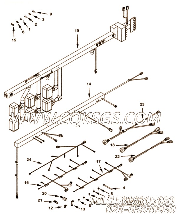 【ETR CNT MDL WRG线束】康明斯CUMMINS柴油机的3640769 ETR CNT MDL WRG线束