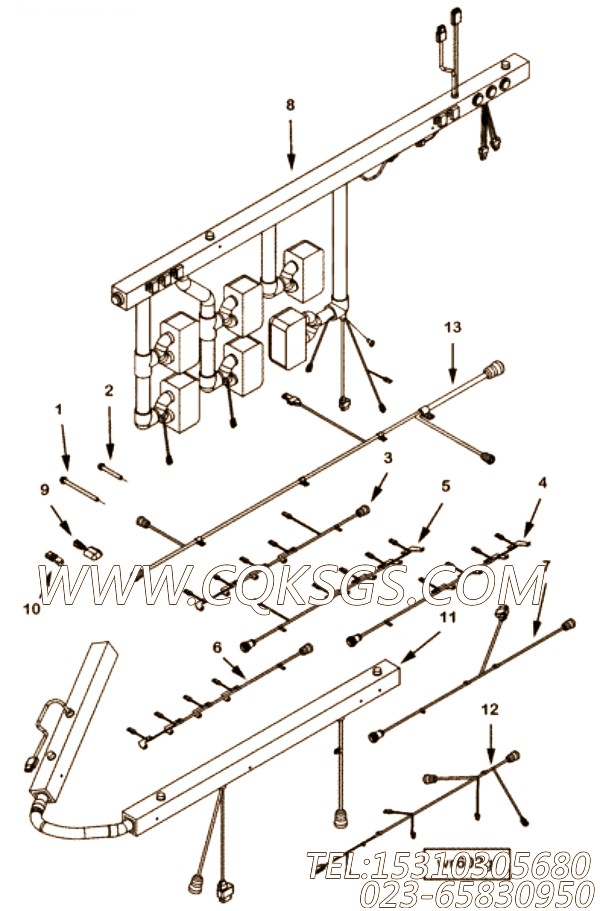 【ETR CNT MDL WRG线束】康明斯CUMMINS柴油机的4967251 ETR CNT MDL WRG线束