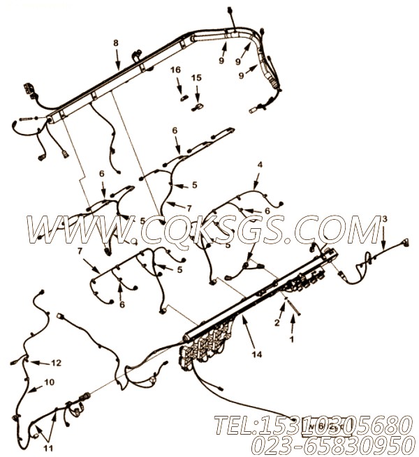 【ETR CNT MDL WRG线束】康明斯CUMMINS柴油机的4970317 ETR CNT MDL WRG线束