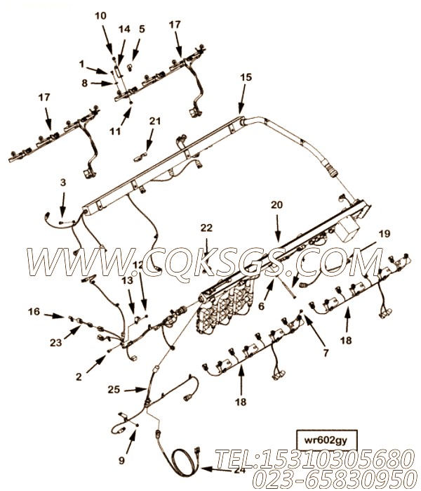 【ETR CNT MDL WRG线束】康明斯CUMMINS柴油机的4964187 ETR CNT MDL WRG线束