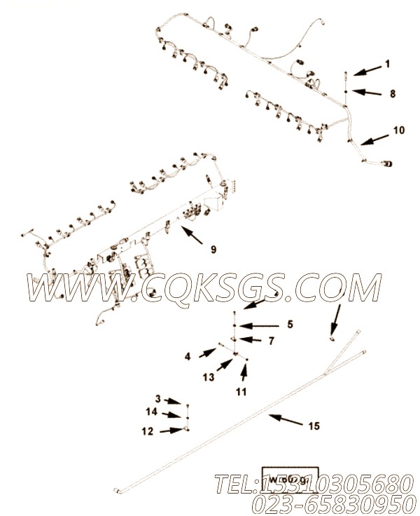 【ETR CNT MDL WRG线束】康明斯CUMMINS柴油机的2880749 ETR CNT MDL WRG线束