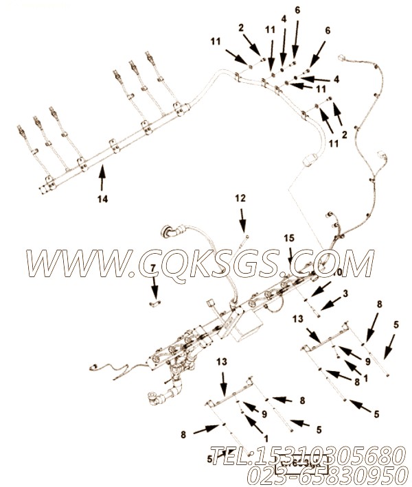 【接线托架】康明斯CUMMINS柴油机的3641134 接线托架