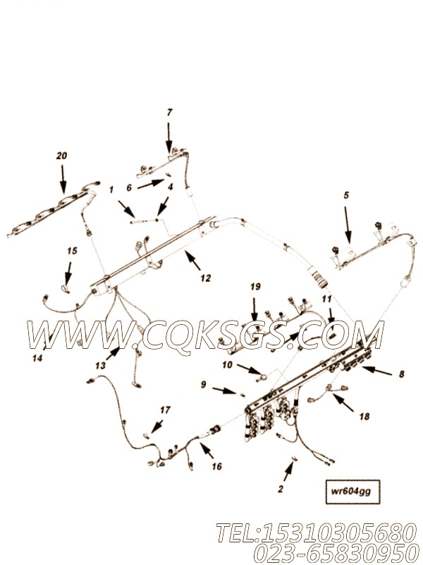 【ETR CNT MDL WRG线束】康明斯CUMMINS柴油机的4998578 ETR CNT MDL WRG线束