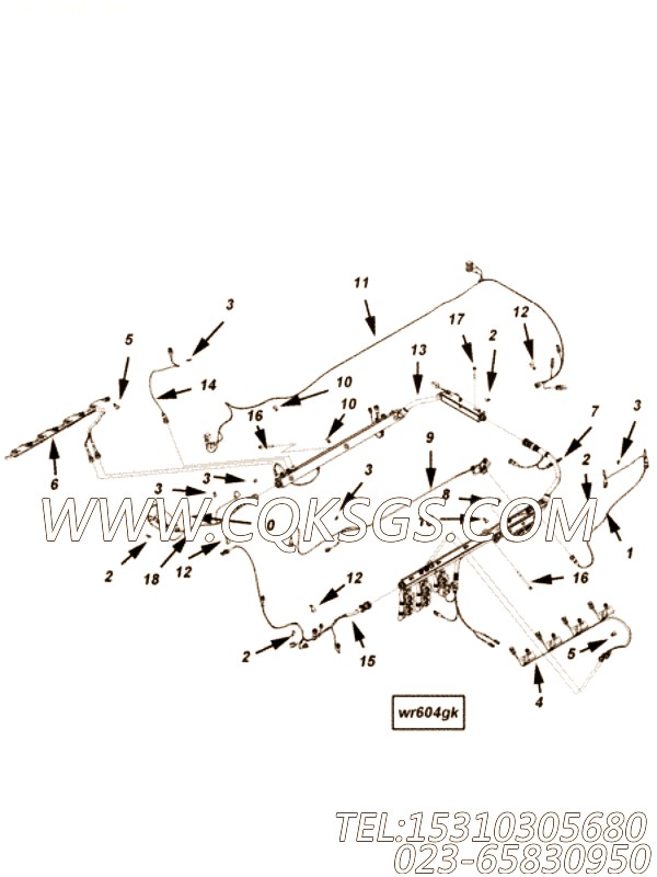 【线束】康明斯CUMMINS柴油机的2862710 线束