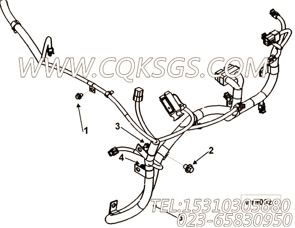 【线束】康明斯CUMMINS柴油机的3942848 线束