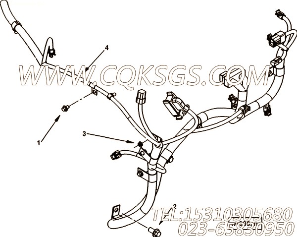 【线束】康明斯CUMMINS柴油机的3944847 线束