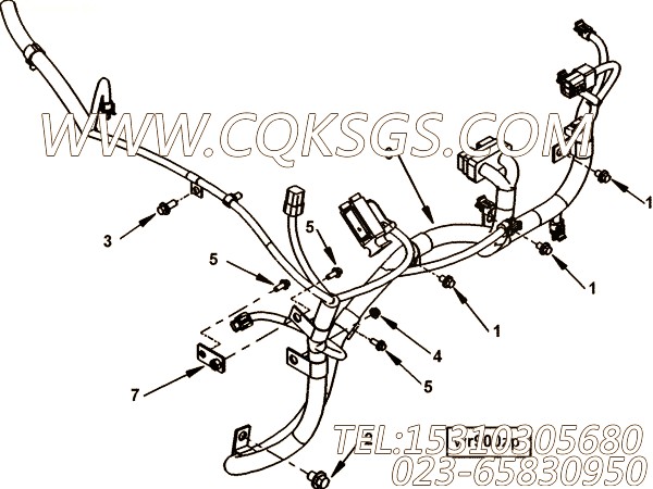【线束】康明斯CUMMINS柴油机的3944848 线束