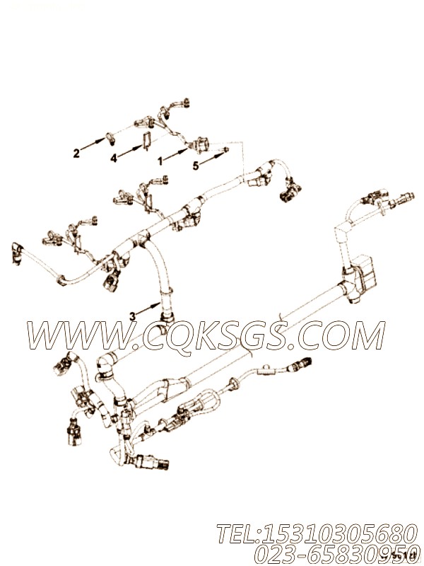 【ETR CNT MDL WRG线束】康明斯CUMMINS柴油机的5257724 ETR CNT MDL WRG线束