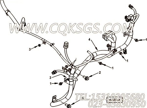 【线束】康明斯CUMMINS柴油机的3946045 线束