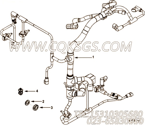 【线束】康明斯CUMMINS柴油机的4897697 线束