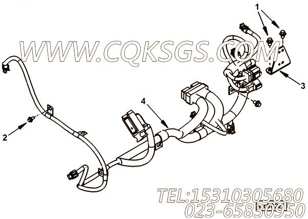 【线束】康明斯CUMMINS柴油机的3942866 线束