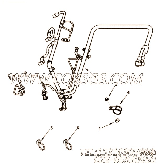 【线束】康明斯CUMMINS柴油机的4895956 线束