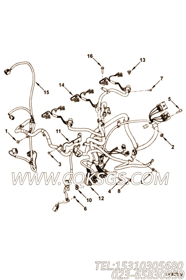 【线束】康明斯CUMMINS柴油机的3957227 线束