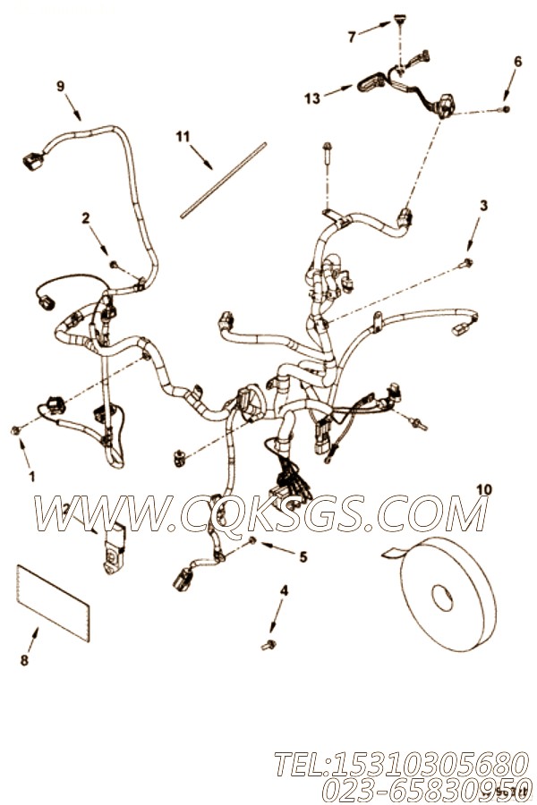 【ETR CNT MDL WRG线束】康明斯CUMMINS柴油机的3958650 ETR CNT MDL WRG线束