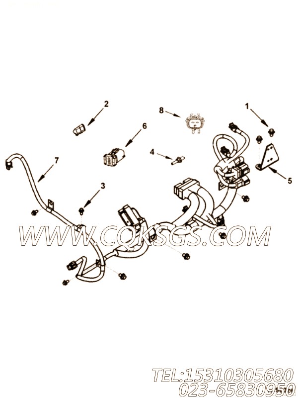 【ETR CNT MDL WRG线束】康明斯CUMMINS柴油机的3960072 ETR CNT MDL WRG线束