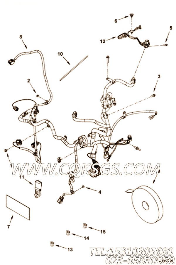 【ETR CNT MDL WRG线束】康明斯CUMMINS柴油机的3950476 ETR CNT MDL WRG线束