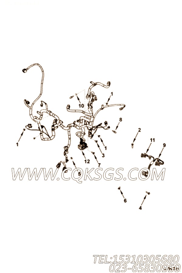 【线束】康明斯CUMMINS柴油机的3357269 线束