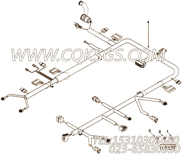 【线束】康明斯CUMMINS柴油机的3929129 线束
