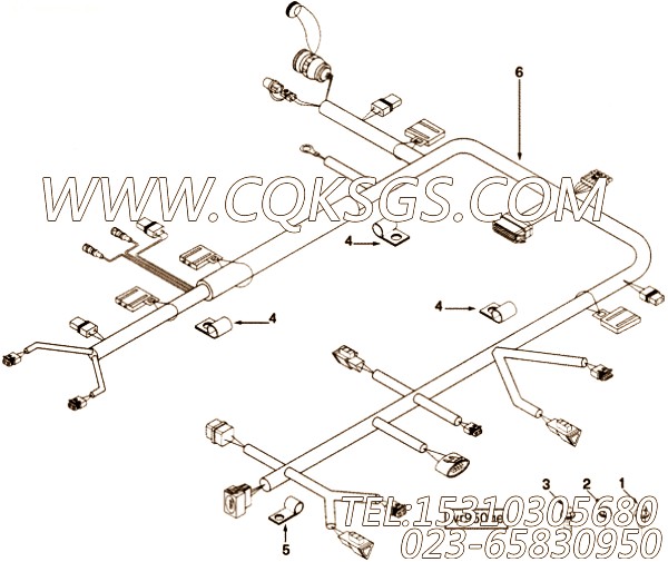【ETR CNT MDL WRG线束】康明斯CUMMINS柴油机的3922744 ETR CNT MDL WRG线束
