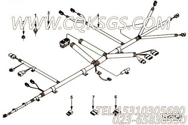 【ETR CNT MDL WRG线束】康明斯CUMMINS柴油机的3959786 ETR CNT MDL WRG线束
