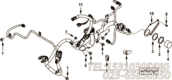 【ETR CNT MDL WRG线束】康明斯CUMMINS柴油机的3948167 ETR CNT MDL WRG线束