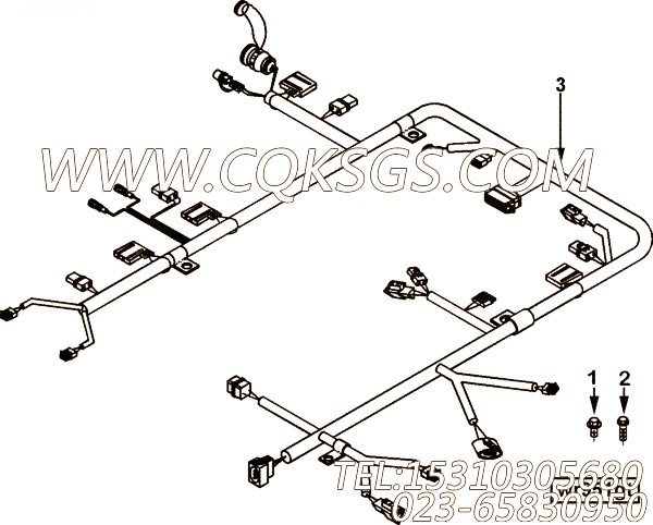 【线束】康明斯CUMMINS柴油机的3931700 线束