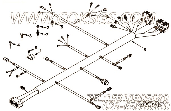 【ETR CNT MDL WRG线束】康明斯CUMMINS柴油机的4058327 ETR CNT MDL WRG线束
