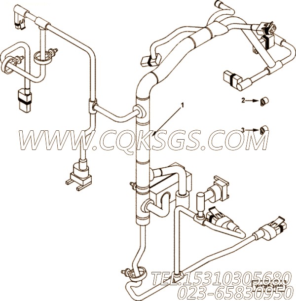【线束】康明斯CUMMINS柴油机的4897696 线束