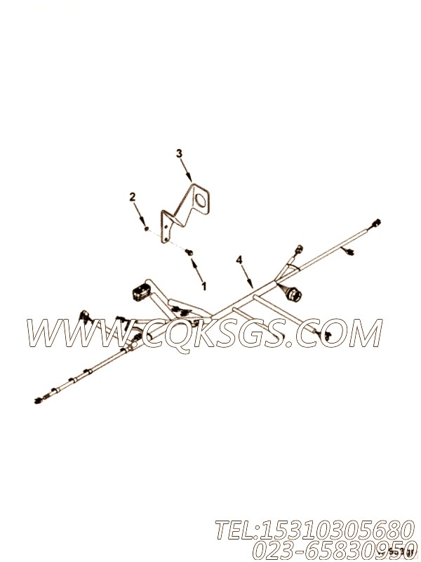 【接线支撑】康明斯CUMMINS柴油机的3957931 接线支撑