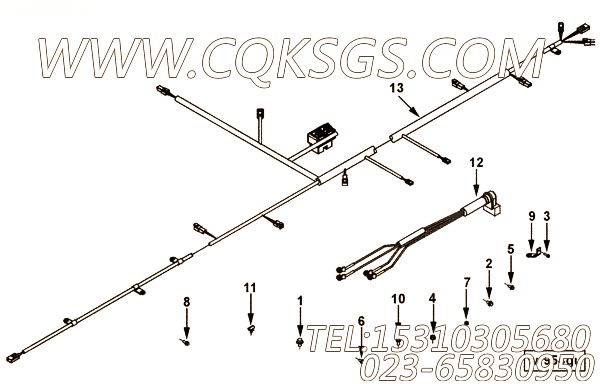 【线束】康明斯CUMMINS柴油机的3966069 线束