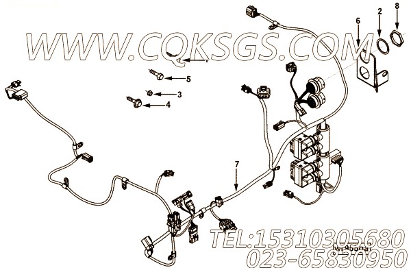 【ETR CNT MDL WRG线束】康明斯CUMMINS柴油机的3968268 ETR CNT MDL WRG线束