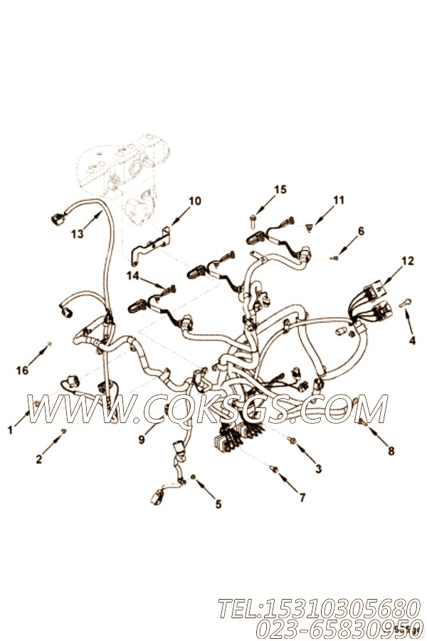 【ETR CNT MDL WRG线束】康明斯CUMMINS柴油机的3965224 ETR CNT MDL WRG线束