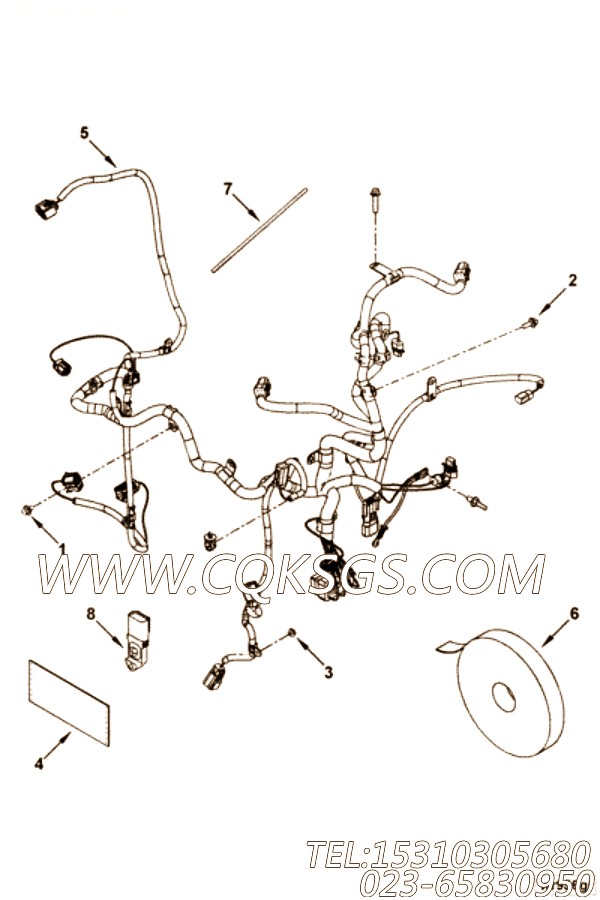【ETR CNT MDL WRG线束】康明斯CUMMINS柴油机的3974975 ETR CNT MDL WRG线束