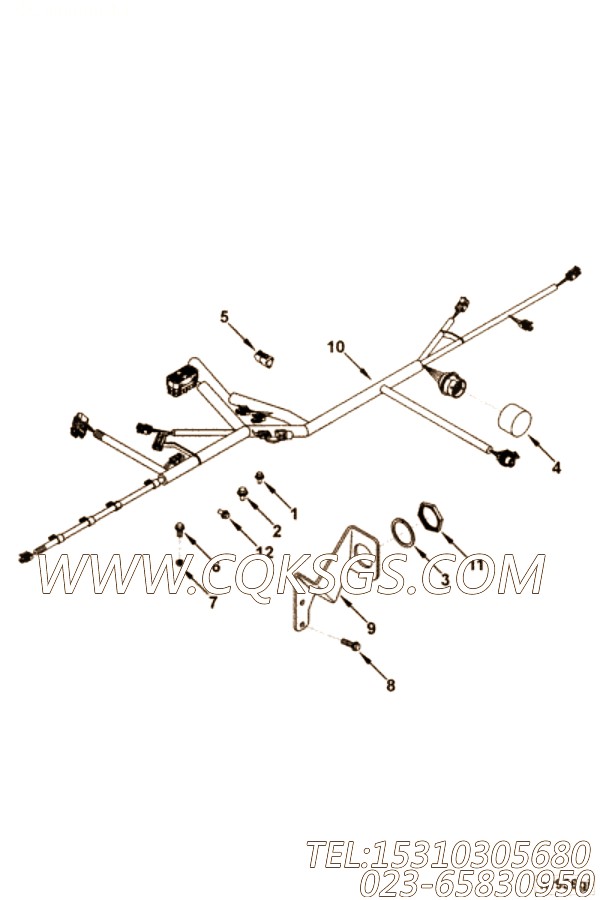 【ETR CNT MDL WRG线束】康明斯CUMMINS柴油机的3970378 ETR CNT MDL WRG线束