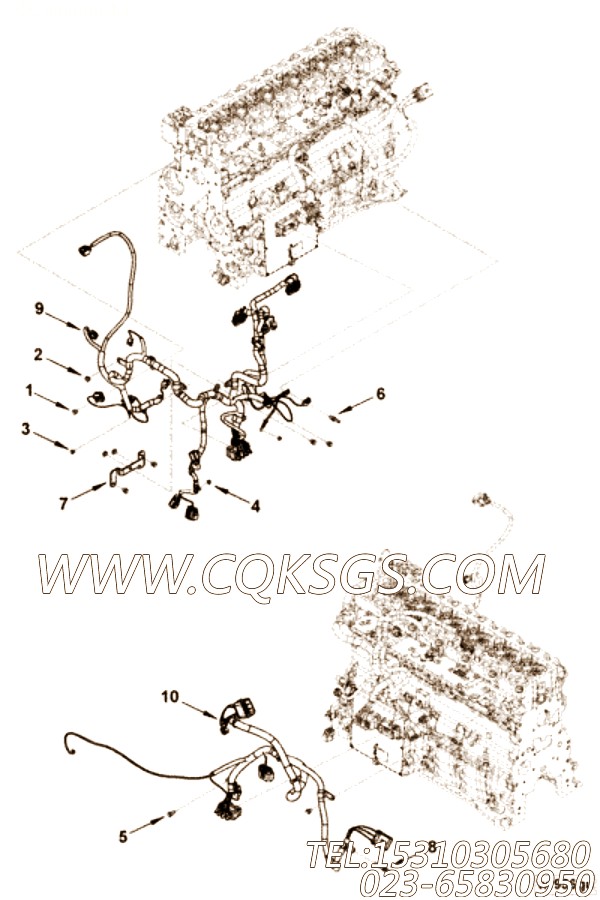 【线束】康明斯CUMMINS柴油机的4932863 线束