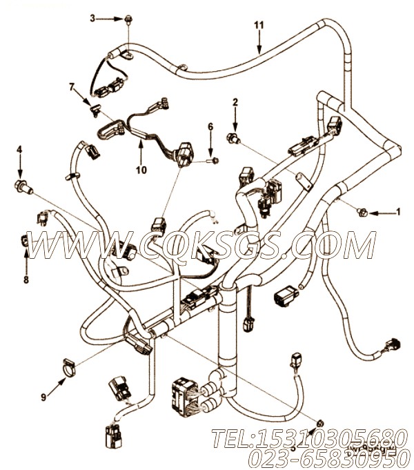 【ETR CNT MDL WRG线束】康明斯CUMMINS柴油机的3977773 ETR CNT MDL WRG线束