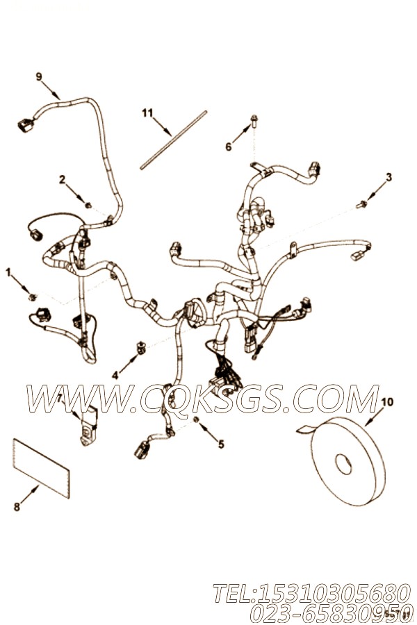 【ETR CNT MDL WRG线束】康明斯CUMMINS柴油机的3971618 ETR CNT MDL WRG线束