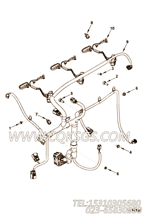 【ETR CNT MDL WRG线束】康明斯CUMMINS柴油机的4937522 ETR CNT MDL WRG线束