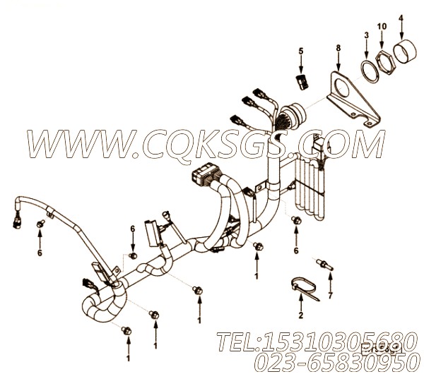 【ETR CNT MDL WRG线束】康明斯CUMMINS柴油机的3958224 ETR CNT MDL WRG线束