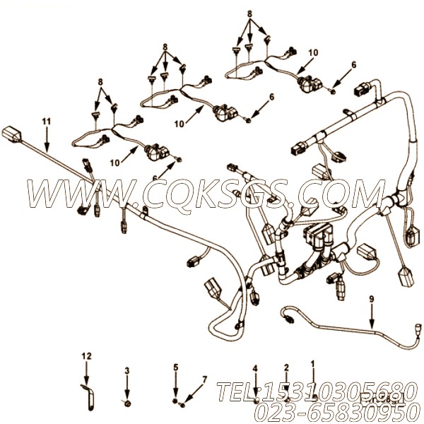 【ETR CNT MDL WRG线束】康明斯CUMMINS柴油机的4937395 ETR CNT MDL WRG线束