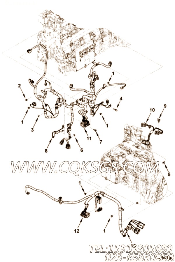 【ETR CNT MDL WRG线束】康明斯CUMMINS柴油机的4935537 ETR CNT MDL WRG线束