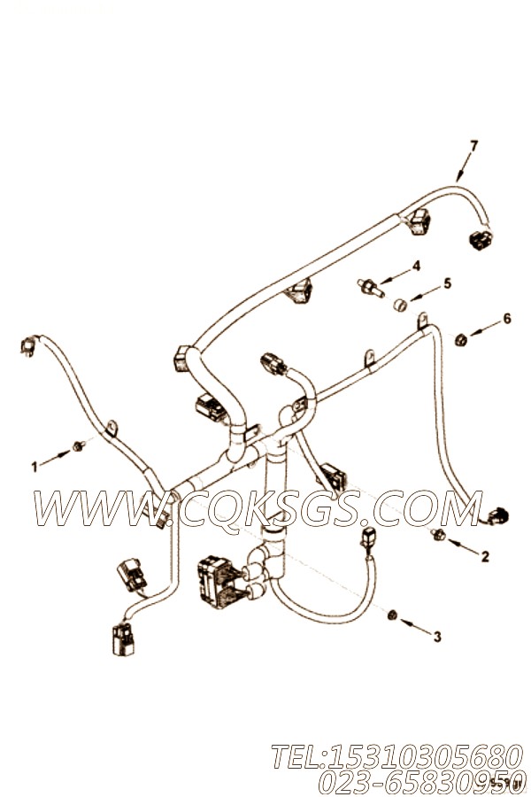 【ETR CNT MDL WRG线束】康明斯CUMMINS柴油机的4934739 ETR CNT MDL WRG线束
